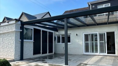 Stunning Anthracite Grey Glass Veranda