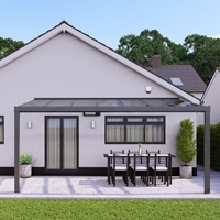 5m x 4m Anthracite Grey Polycarbonate Glass Veranda