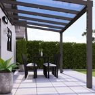 4m x 4m Anthracite Grey Polycarbonate Roof Veranda