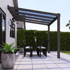 3m x 3.5m Anthracite Grey Glass Roof Veranda