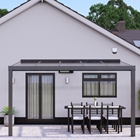 4m x 3.5m Anthracite Grey Polycarbonate Glass Veranda