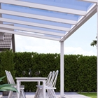 4m x 3m Traffic White Glass Roof Veranda