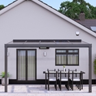 4m x 3m Anthracite Grey Polycarbonate Roof Veranda