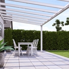 5m x 3m Traffic White Glass Roof Veranda