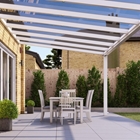 6m x 2.5m Traffic White Polycarbonate Roof Veranda