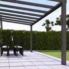 5m x 3.5m Anthracite Grey Glass Roof Veranda